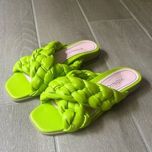 Vionic Women's Neon Green Braided Sandals